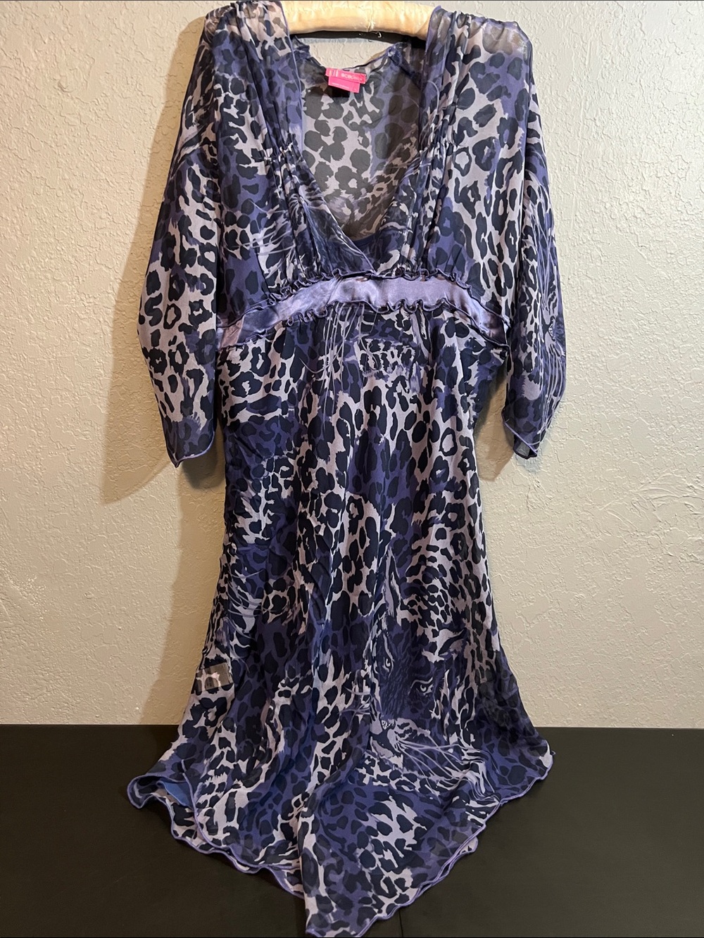 BCBGirls Purple Leopard-Print Midi Dress